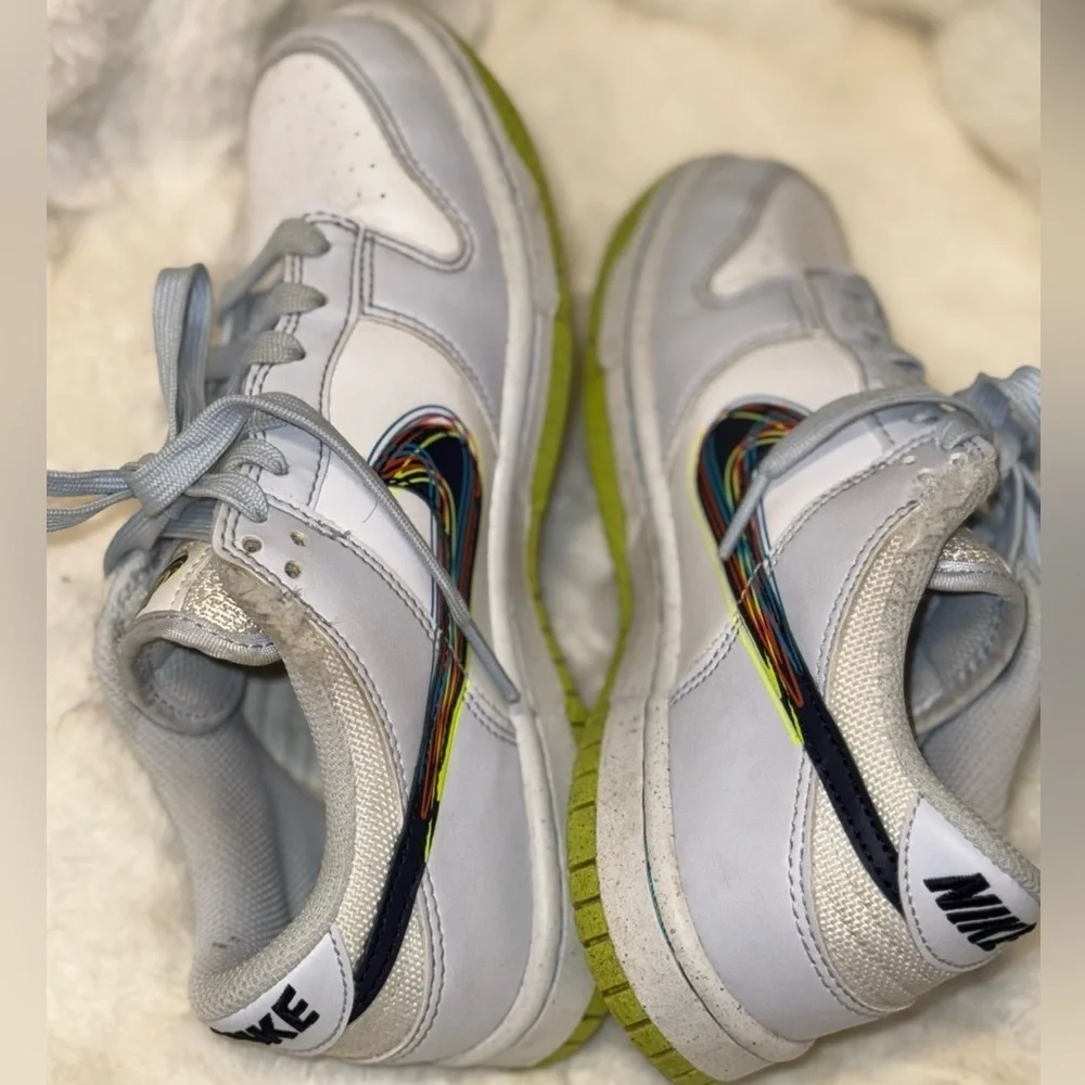 Nike Dunk Low 3D Swoosh Grey (GS) Size 4Y